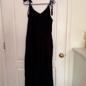 Cotton Black Maxi Dress